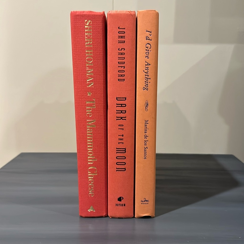 Set of Color-Coordinated Orange Hardback Books
